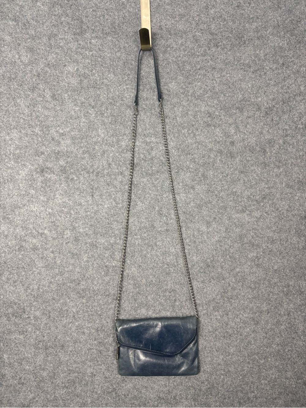 HOBO Daria Convertible Blue Leather Crossbody Bag